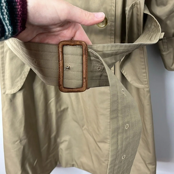 Burberry London Harrods Men’s Double Breasted Khaki Trench Coat - Picture 4 of 13